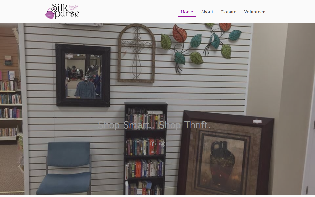 Silk Purse Thrift Store website preview