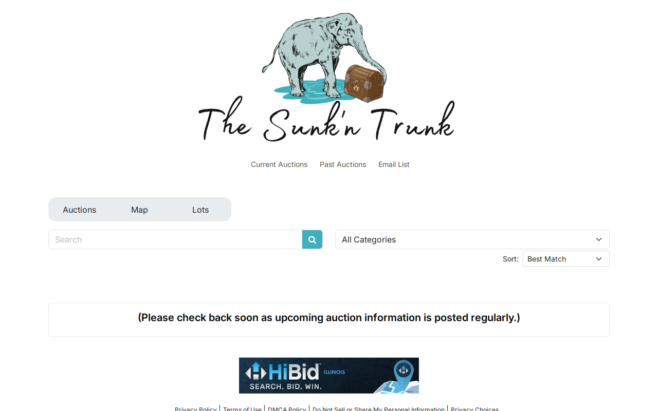 The Sunk'n Trunk website preview