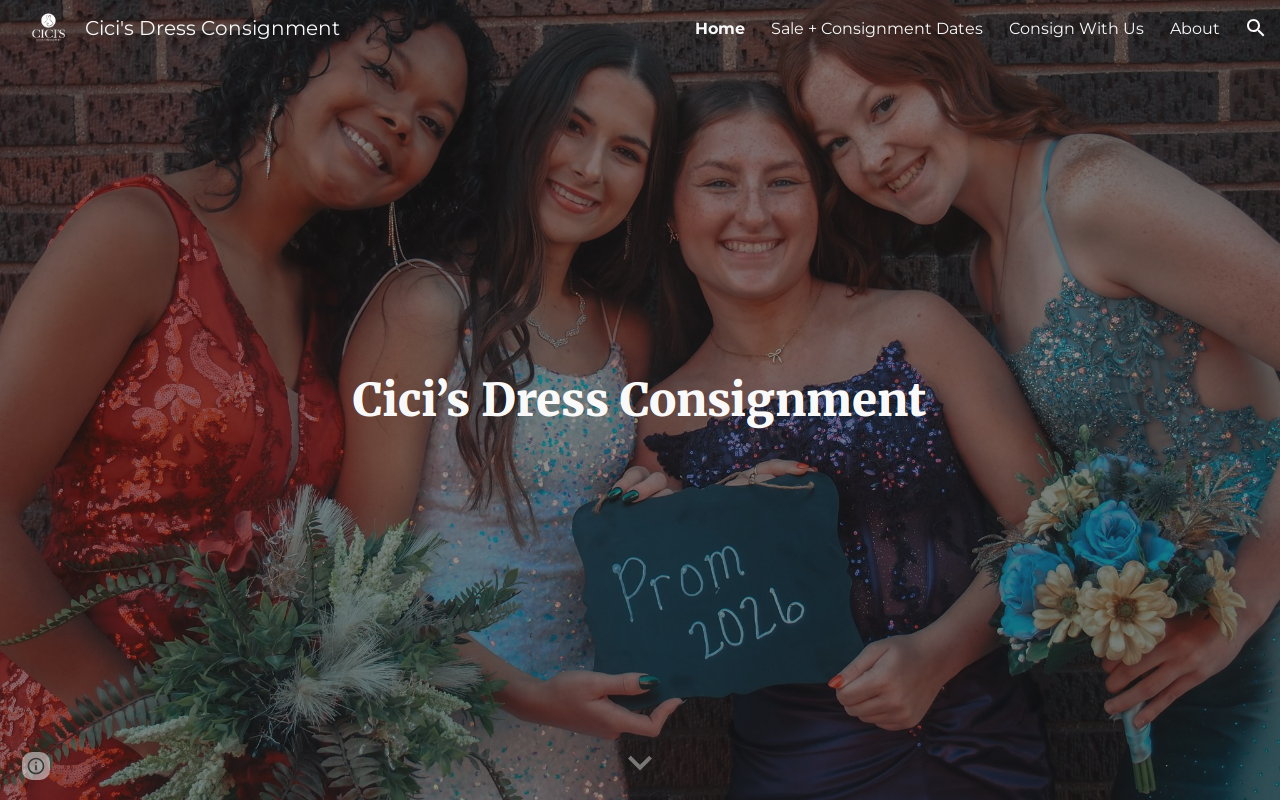 CiCi's Dress Consignment website preview
