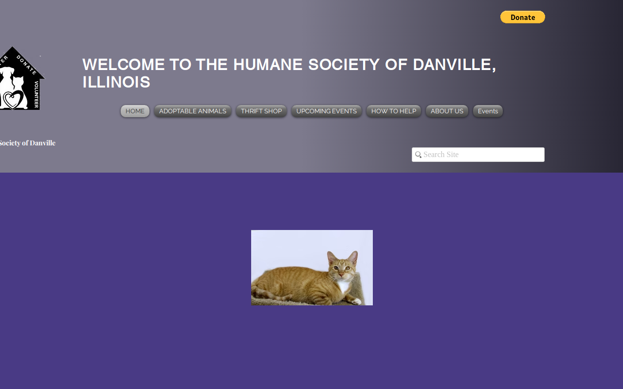 Humane Society of Danville website preview