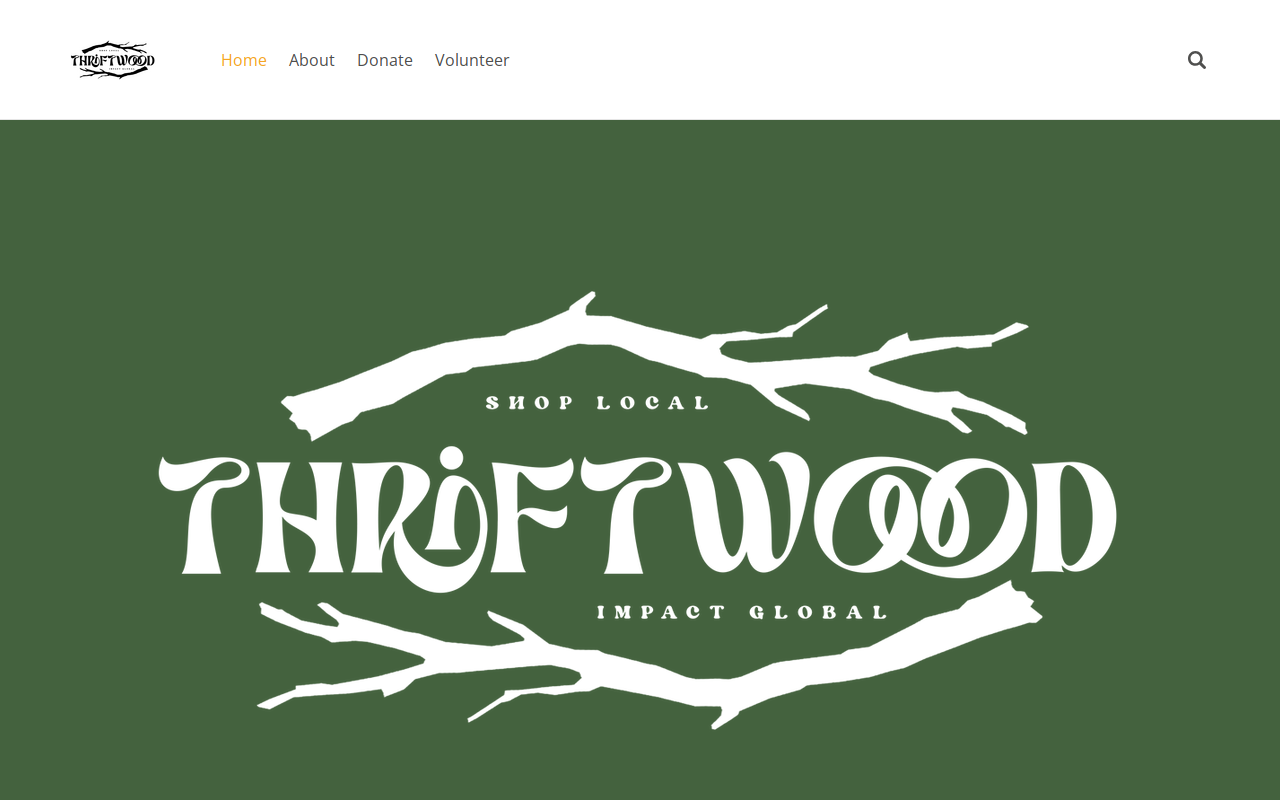 Thriftwood website preview