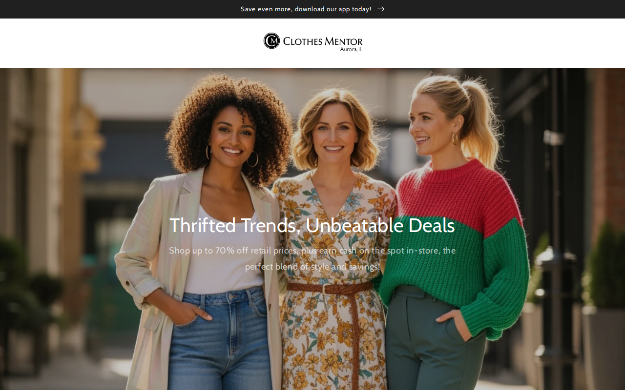 Clothes Mentor Aurora, IL website preview