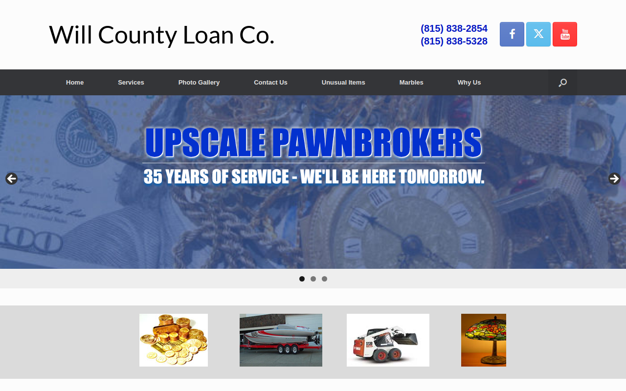 Will County Loan Company website preview
