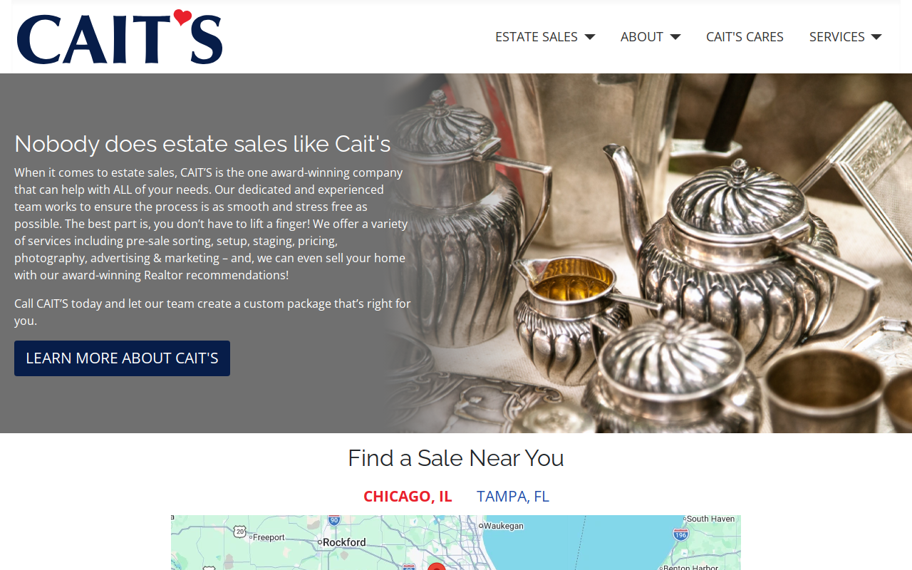 Cait's Estate Sales & Emporium website preview