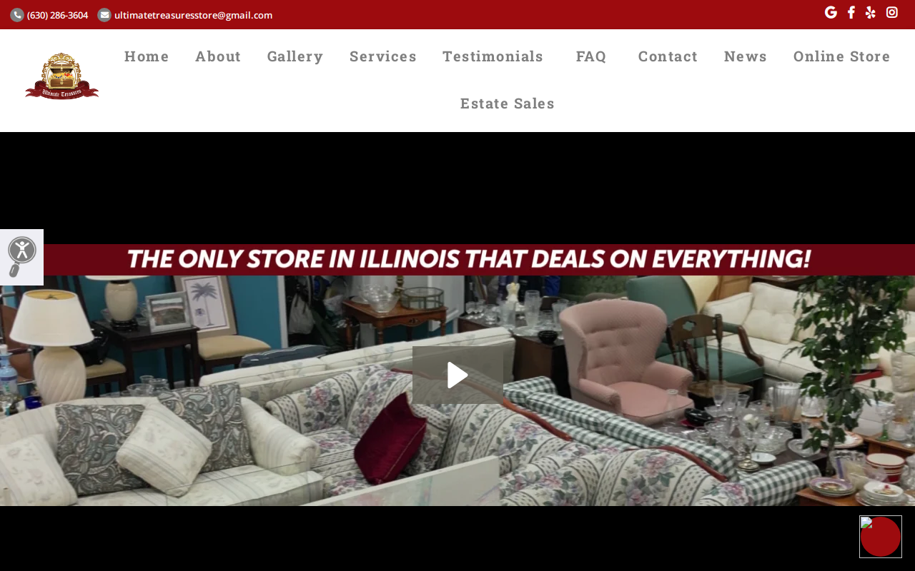Ultimate Treasures website preview