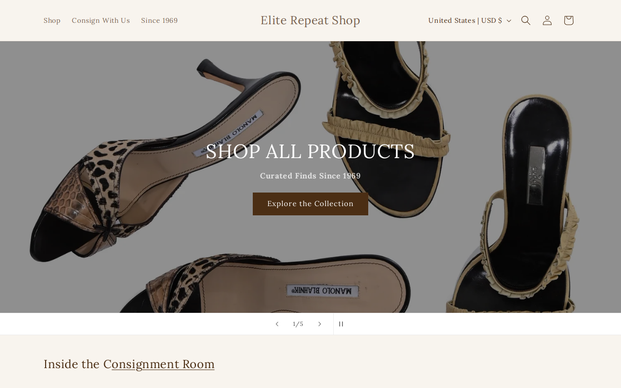 Elite Repeat website preview