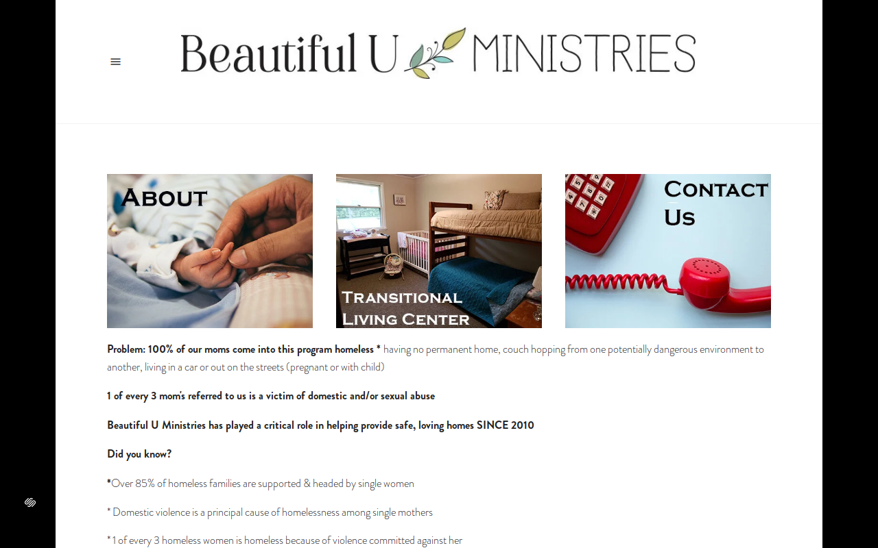 Beautiful U Resale Shop website preview