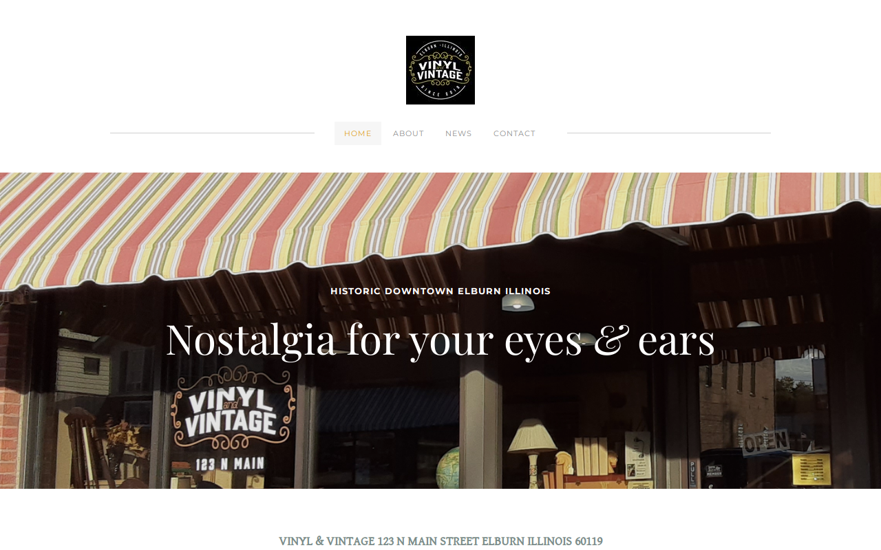 Vinyl & Vintage website preview