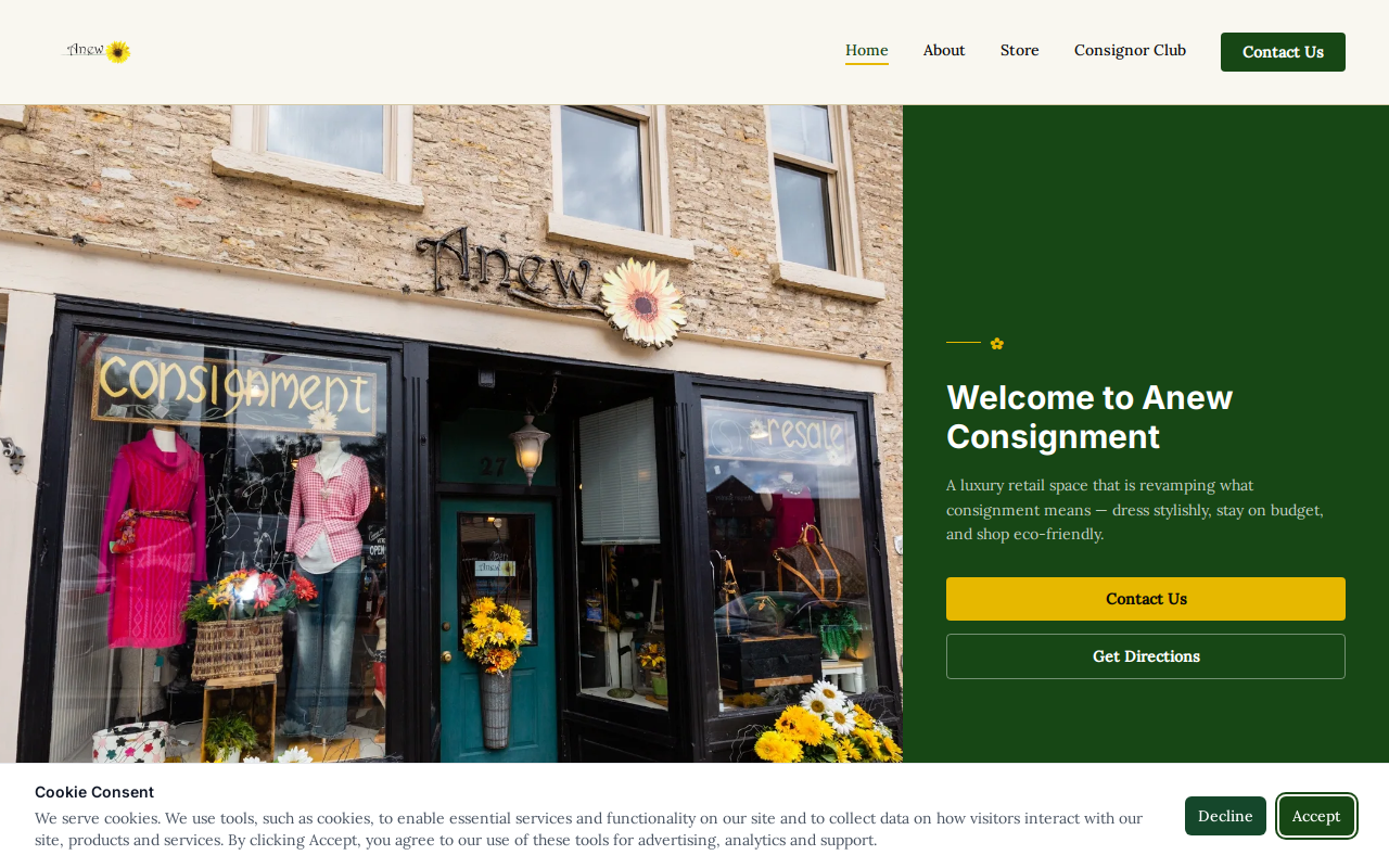Anew Consignment website preview