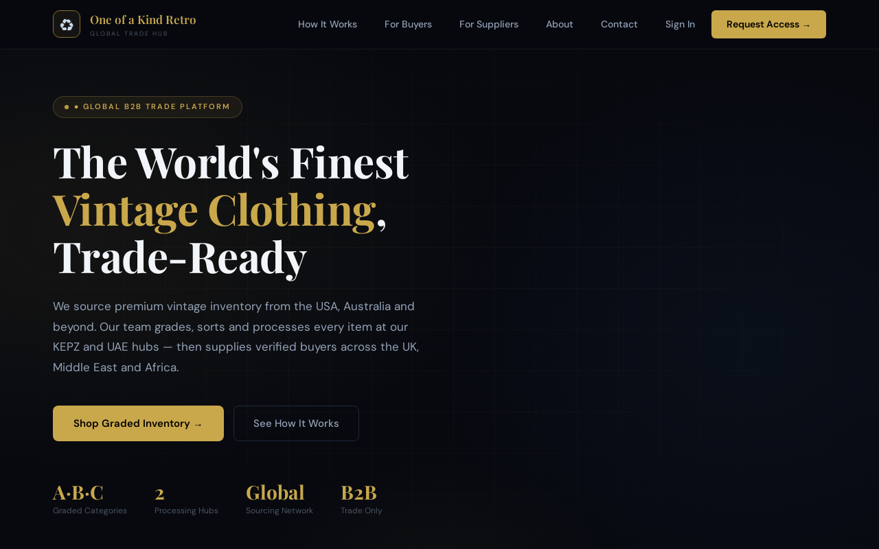 Oneofakind Retro website preview