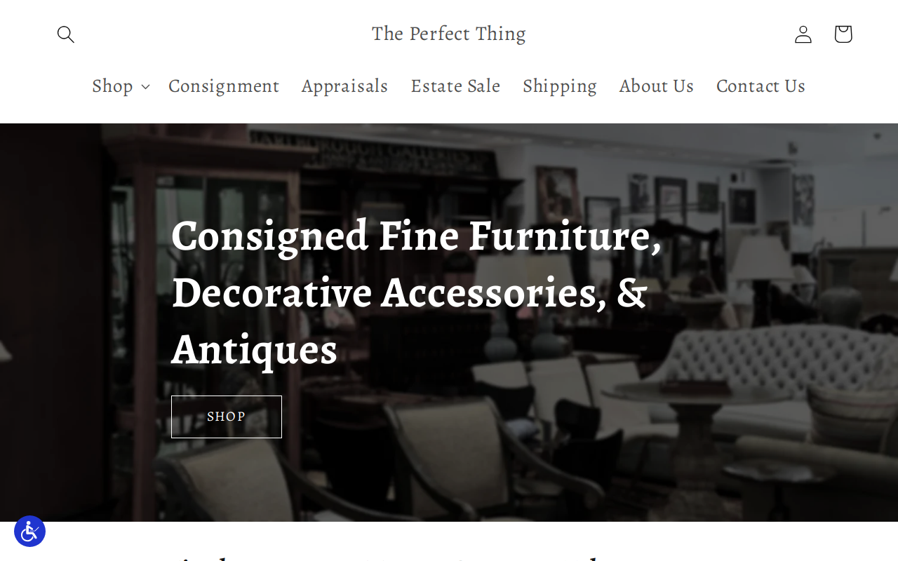 The Perfect Thing website preview