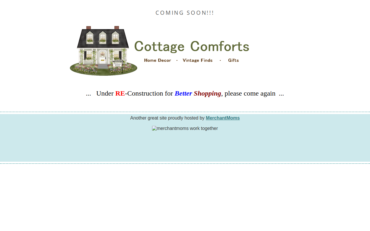 Cottage Comforts website preview