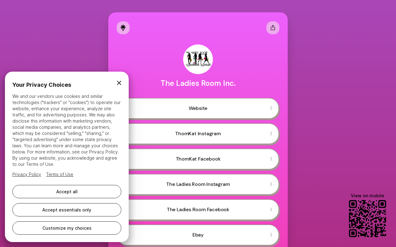 The Ladies Room Consignment Boutique website preview
