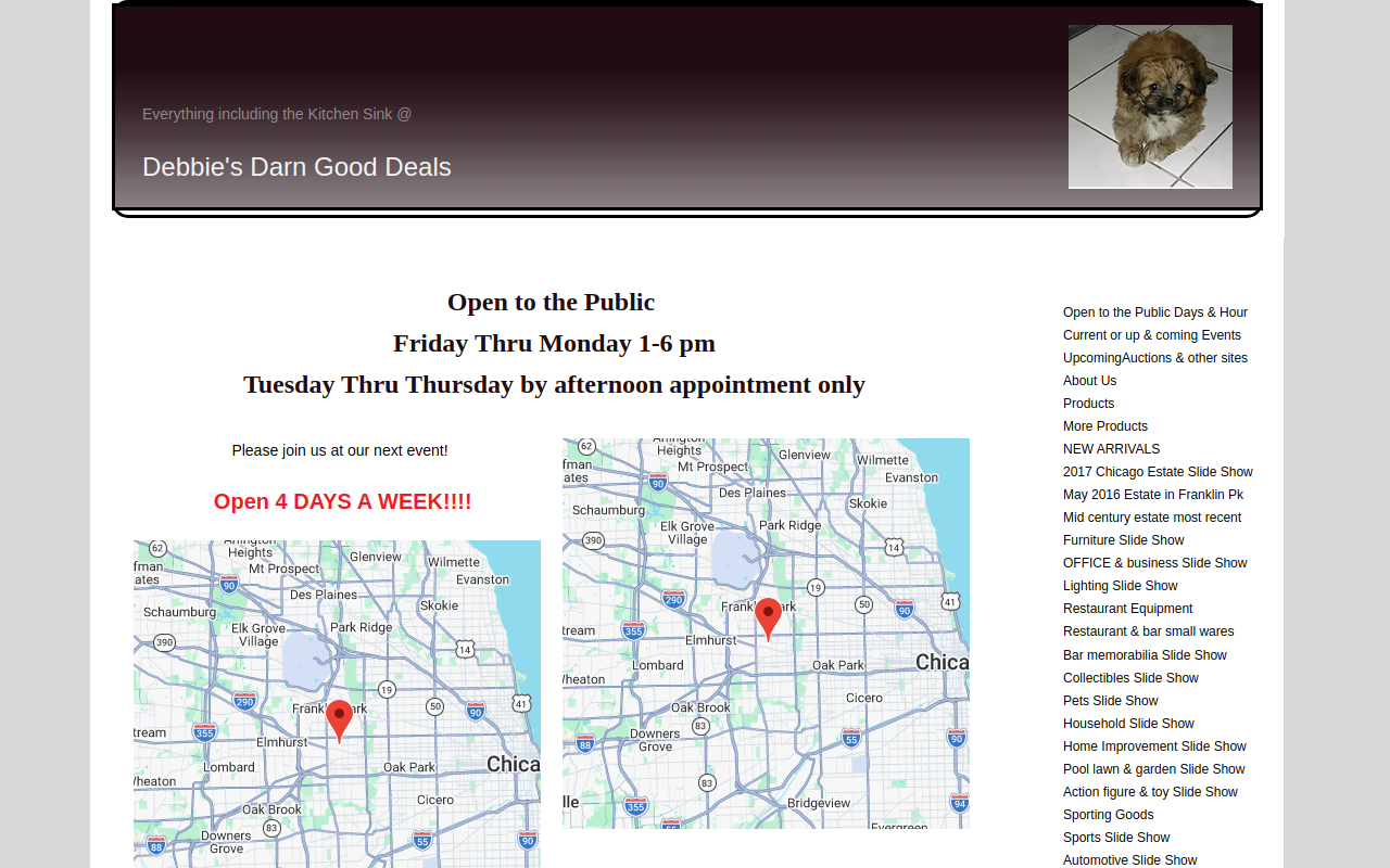 Debbie's Darn Good Deals website preview