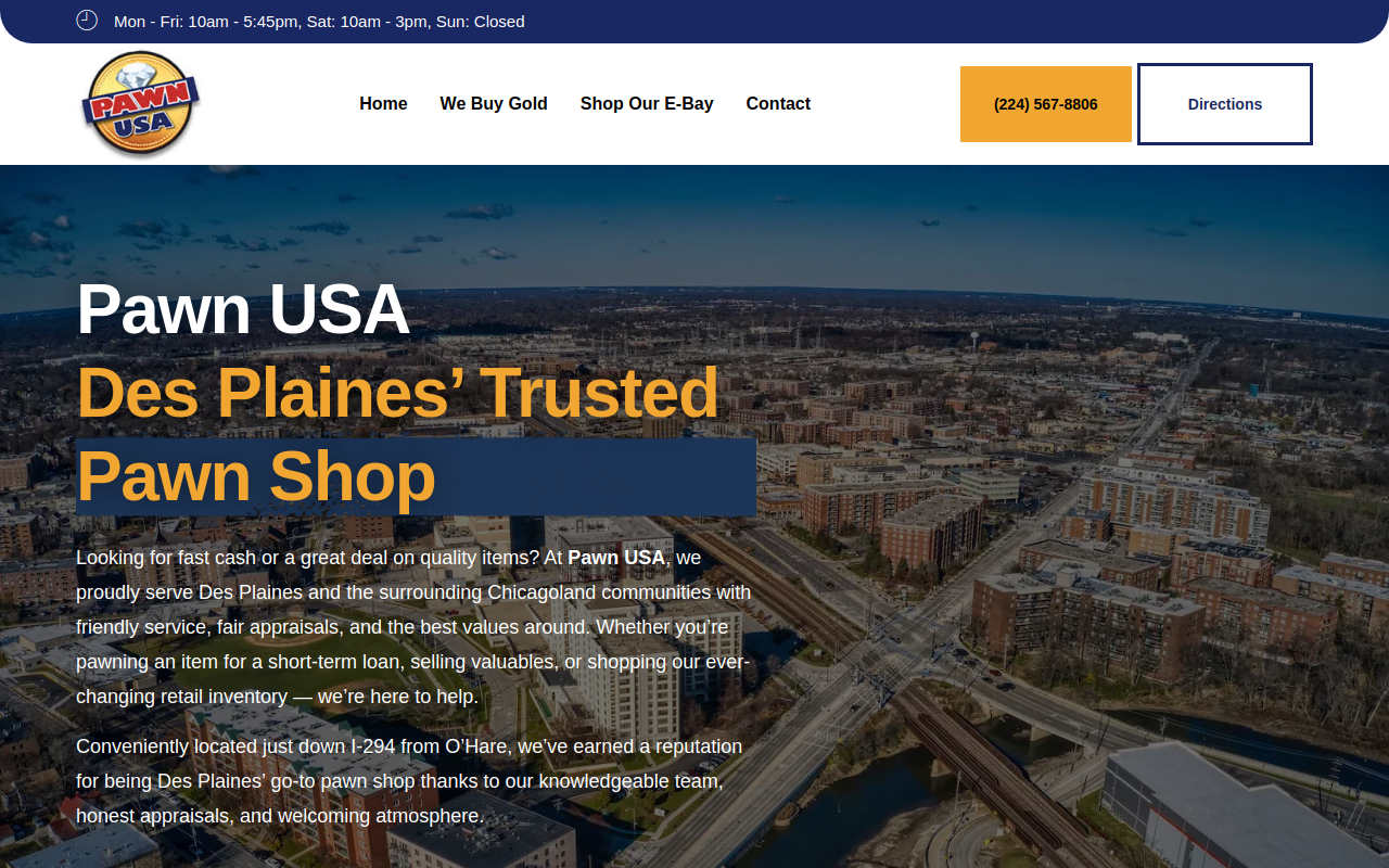 Pawn Usa Coins, Diamonds And Gold website preview