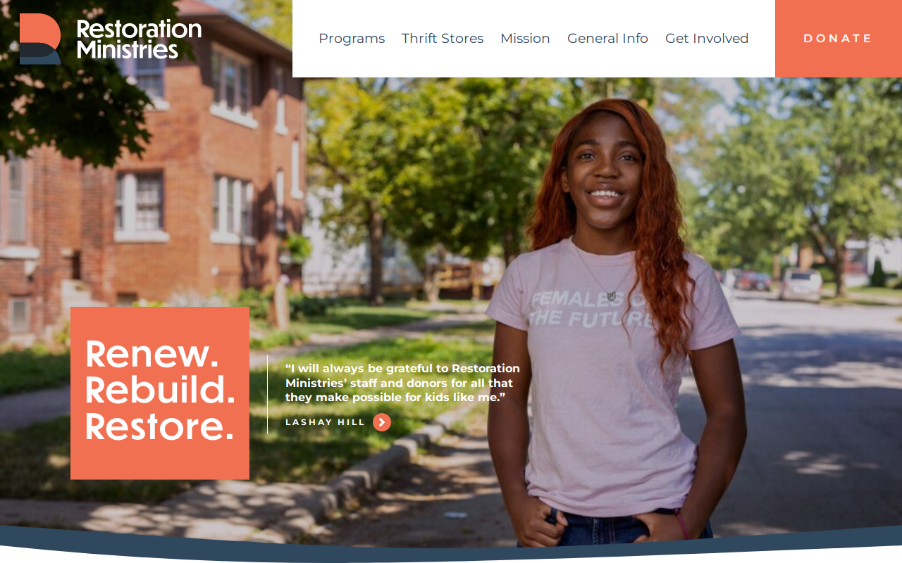 Restoration Ministries Thrift website preview