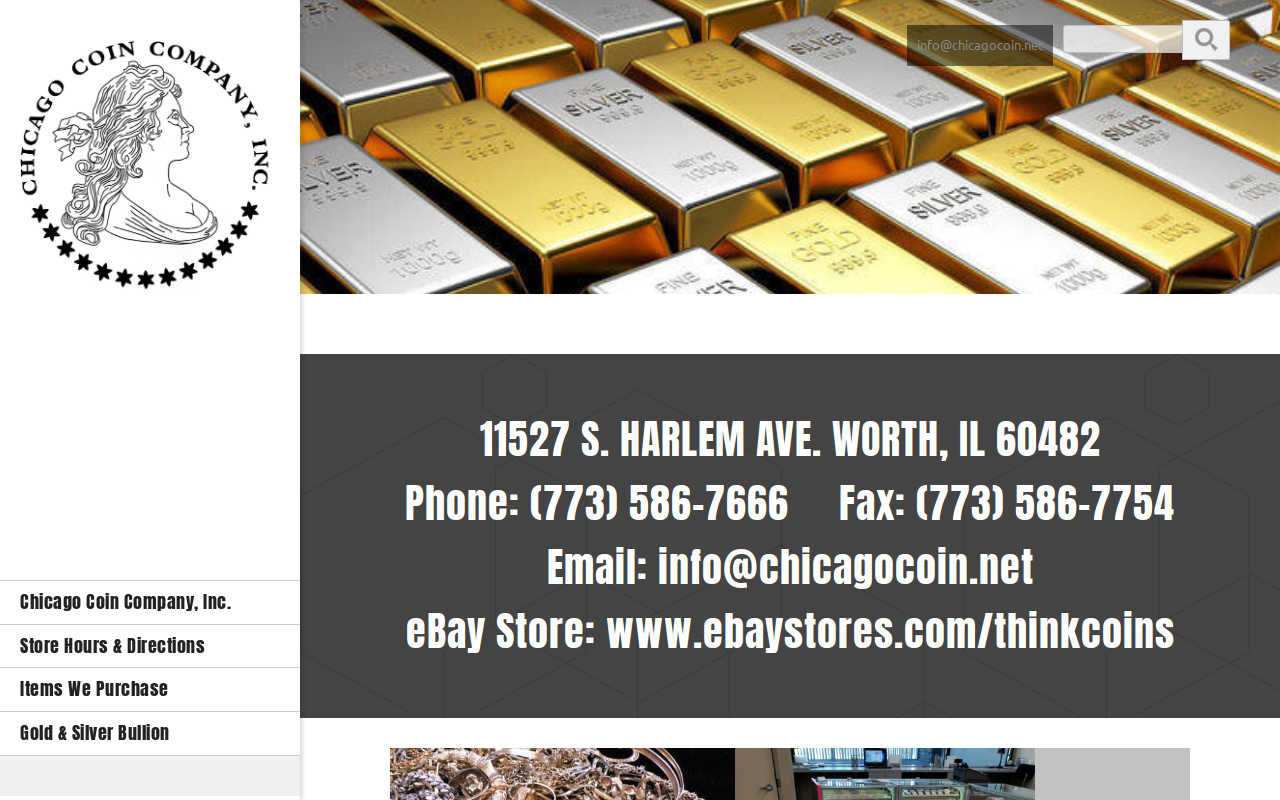 Chicago Coin Company website preview