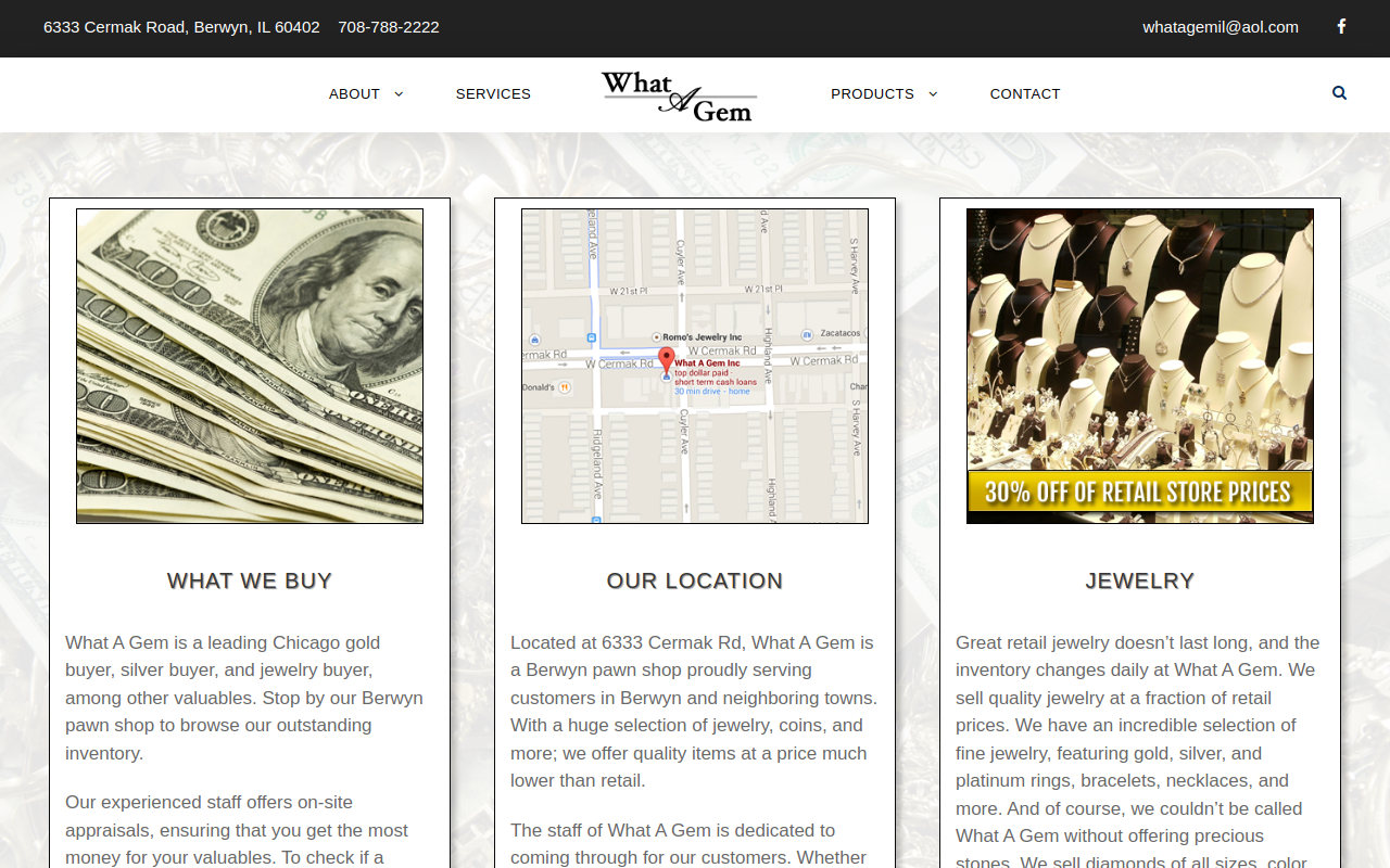 What A Gem Inc website preview
