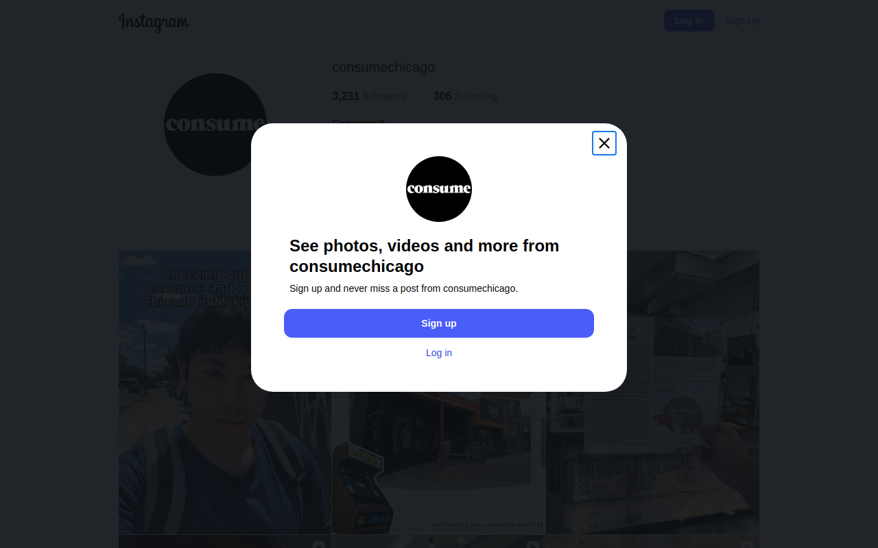 Consume Vintage website preview