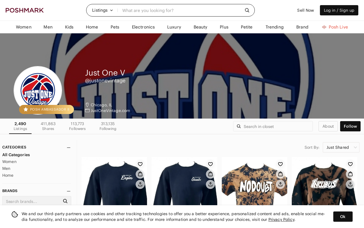 Just One Vintage website preview