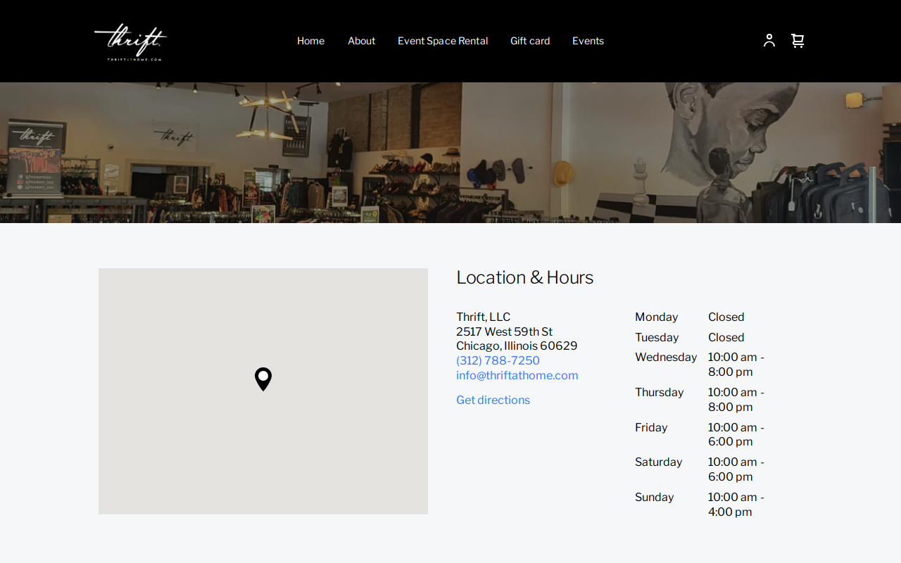 Thrift website preview