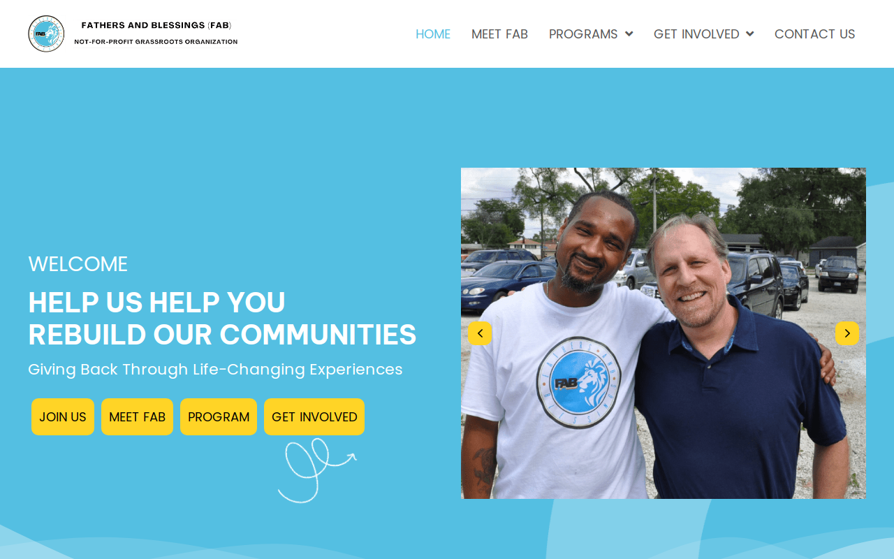 Fathers and Blessings website preview