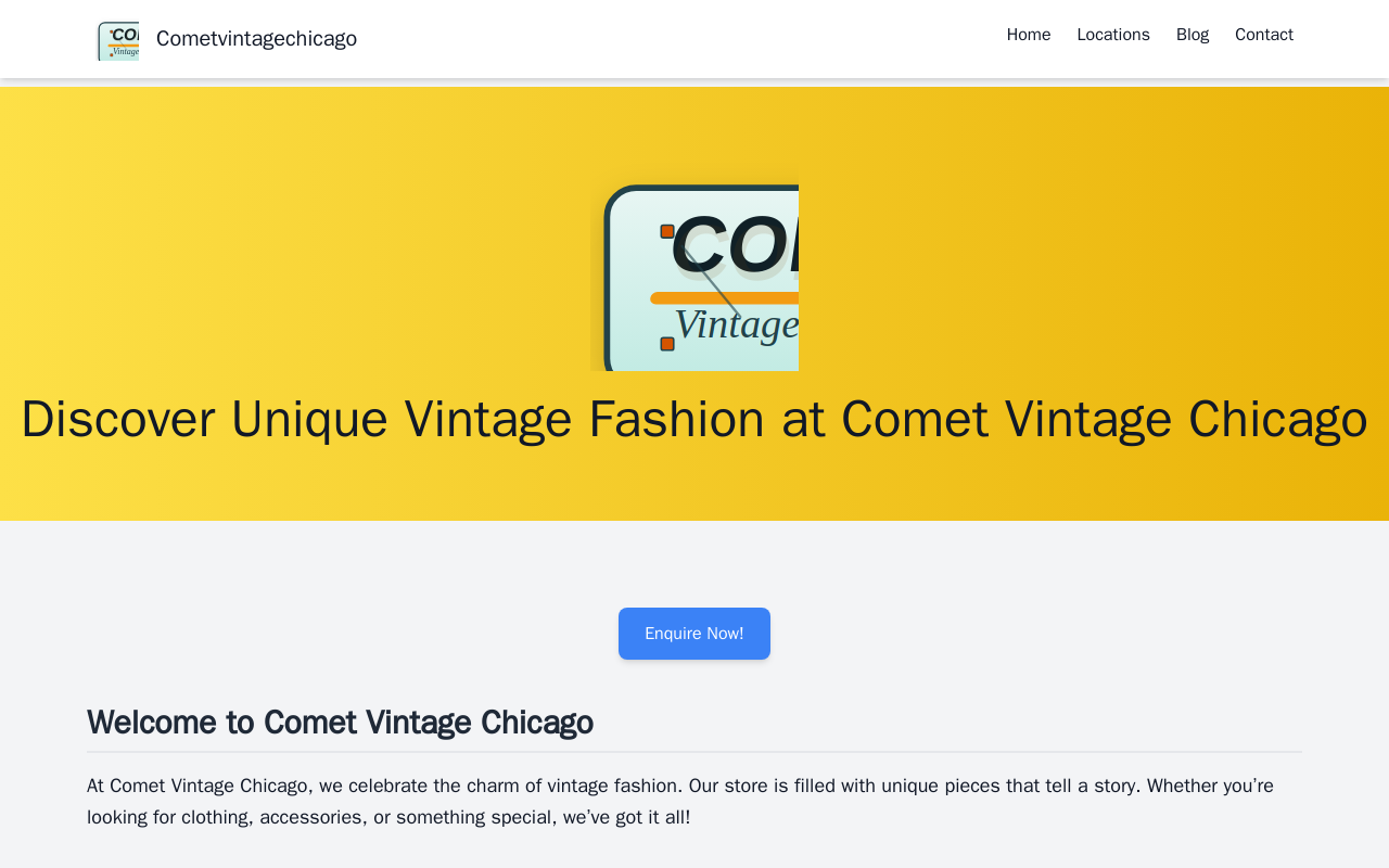 Comet Vintage website preview