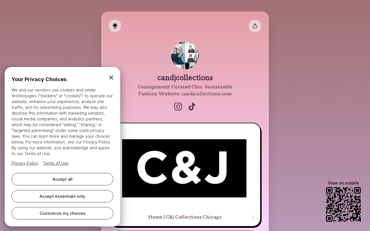 C&J Collections website preview