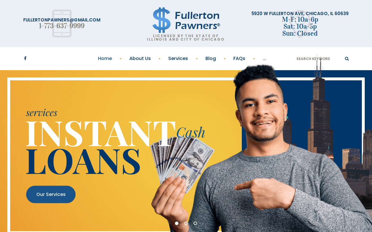 Fullerton Pawners website preview