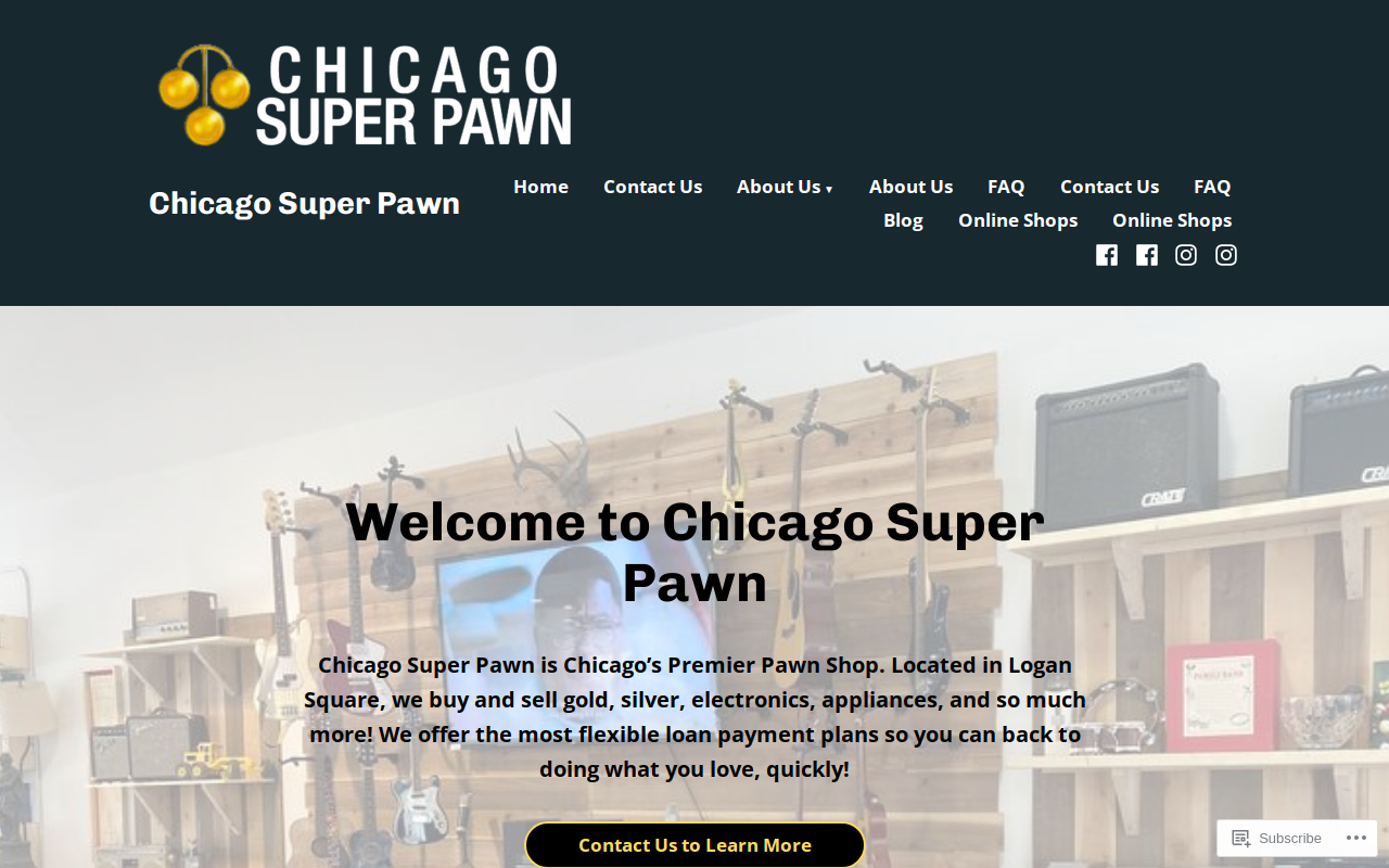 Chicago Super Pawn website preview