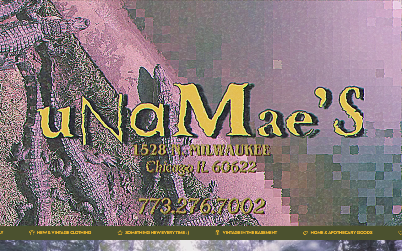 Una Mae's website preview