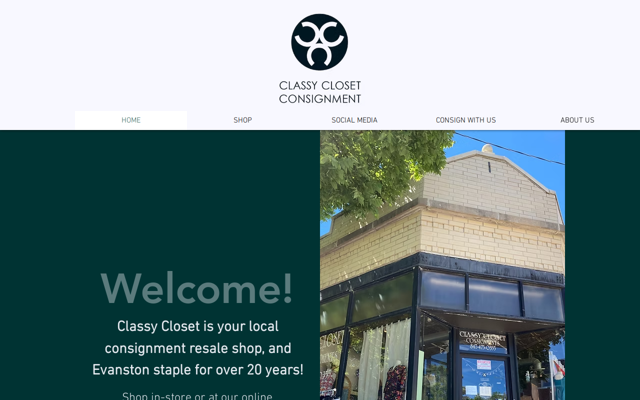 Classy Closet Consignment website preview