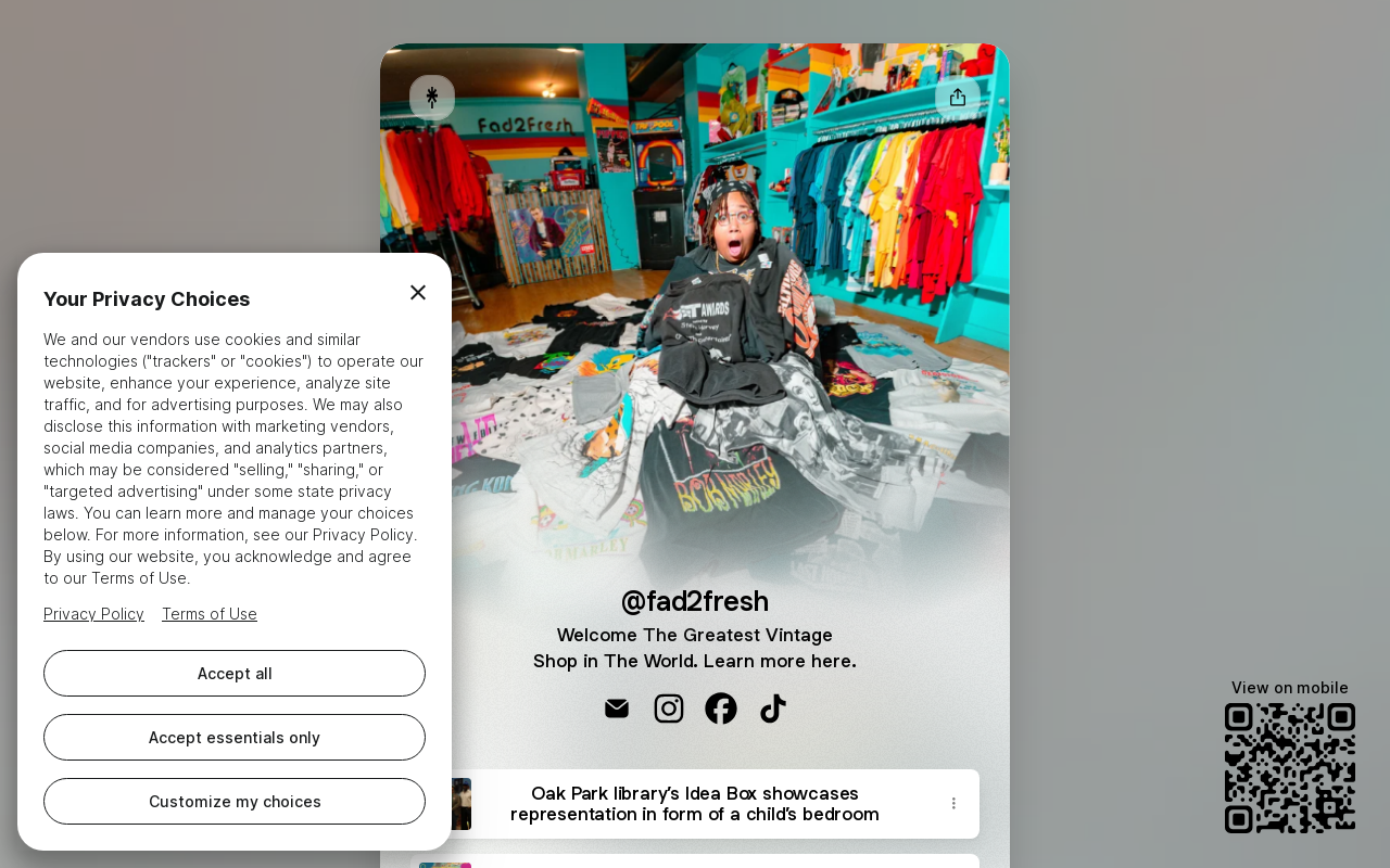 Fad to Fresh website preview