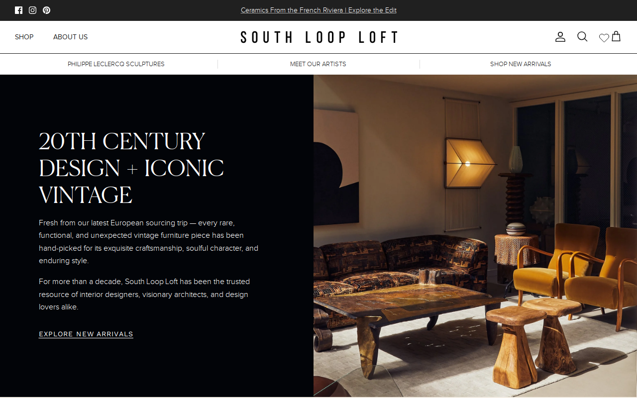 South Loop Loft website preview