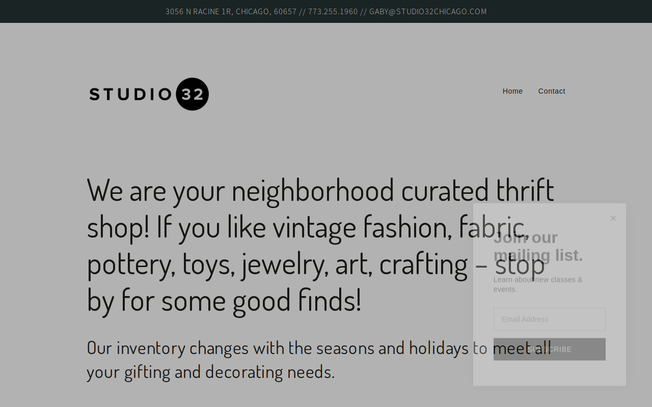 Studio 32 website preview