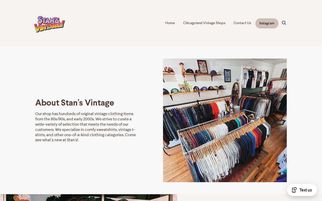 Stan's Vintage website preview