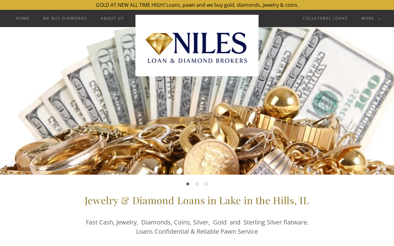 Niles Loan and Diamond Brokers website preview