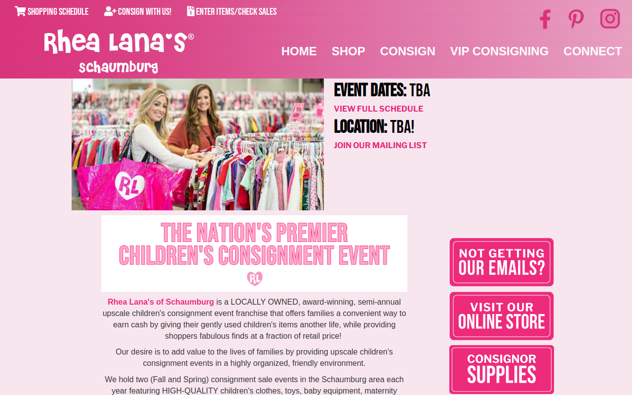 Rhea Lana's of Schaumburg website preview
