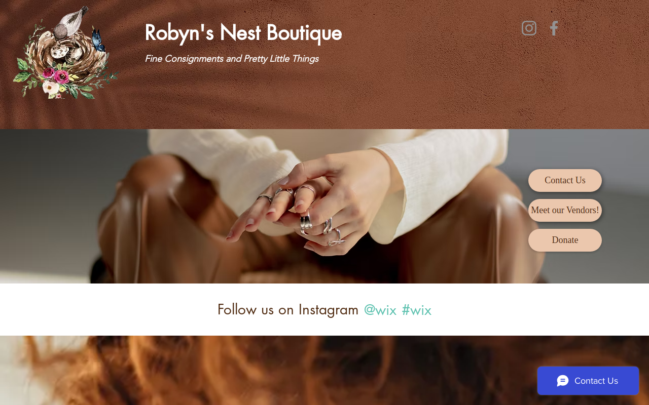Robyns Nest Boutique website preview