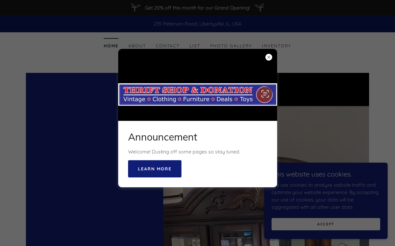 Thrift Shop & Donation Inc website preview