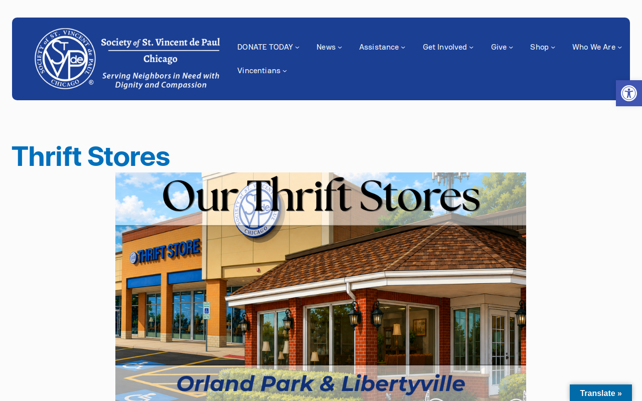 St. Vincent de Paul Libertyville Thrift Store website preview