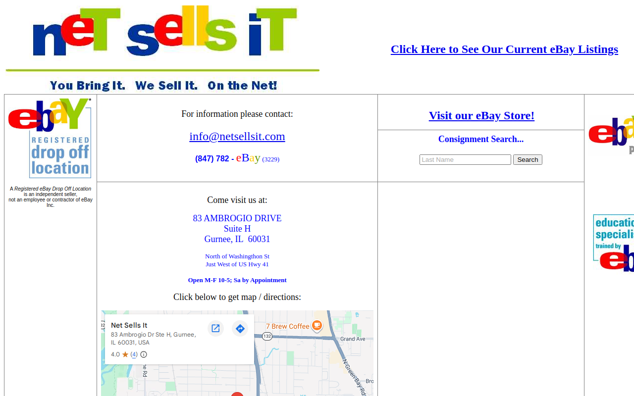 Net Sells It website preview