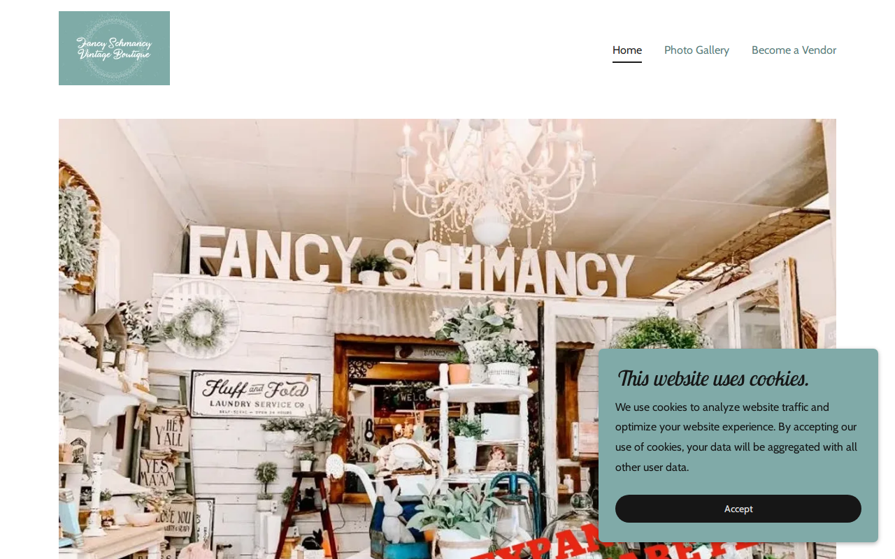 Fancy Schmancy Vintage Boutique website preview