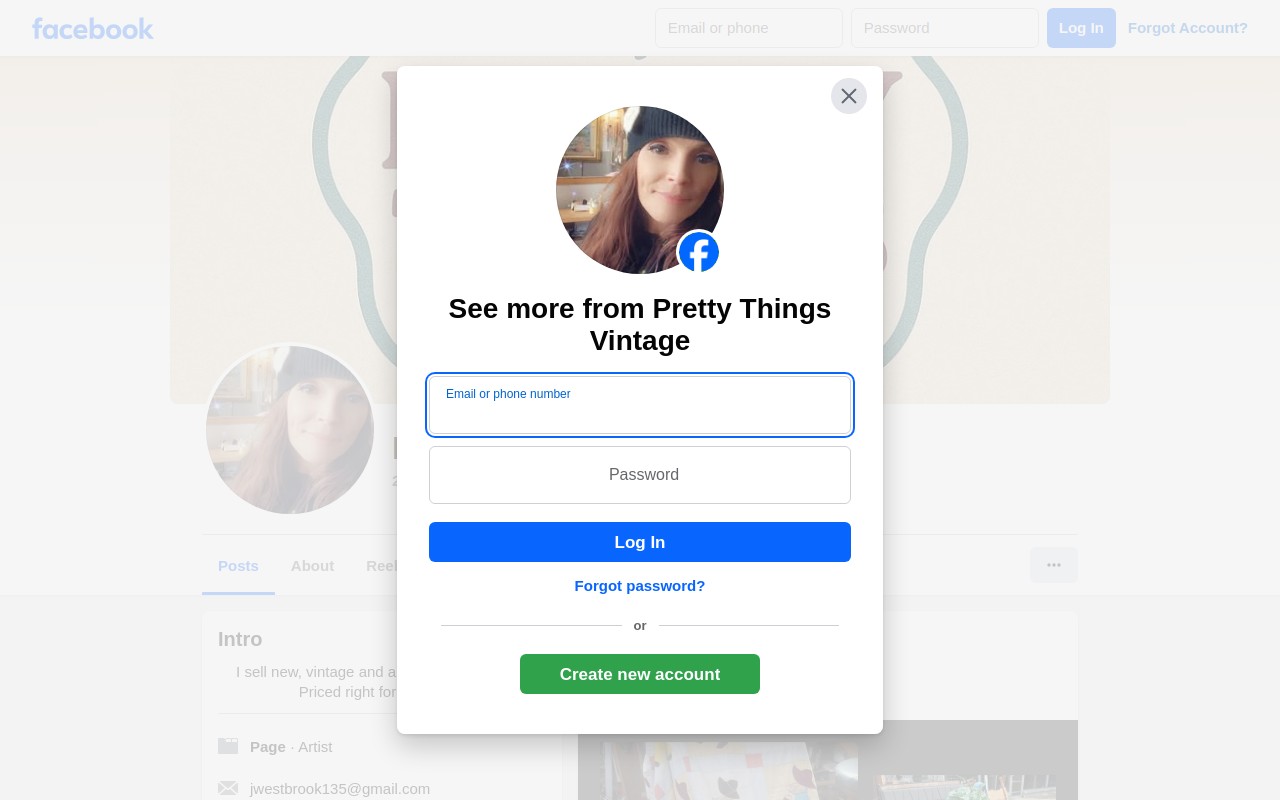 Pretty Things Vintage website preview