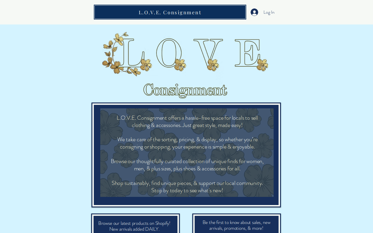 Love Consignment website preview