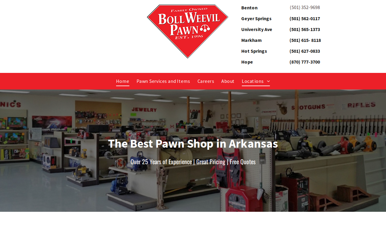 Boll Weelvil Pawn website preview