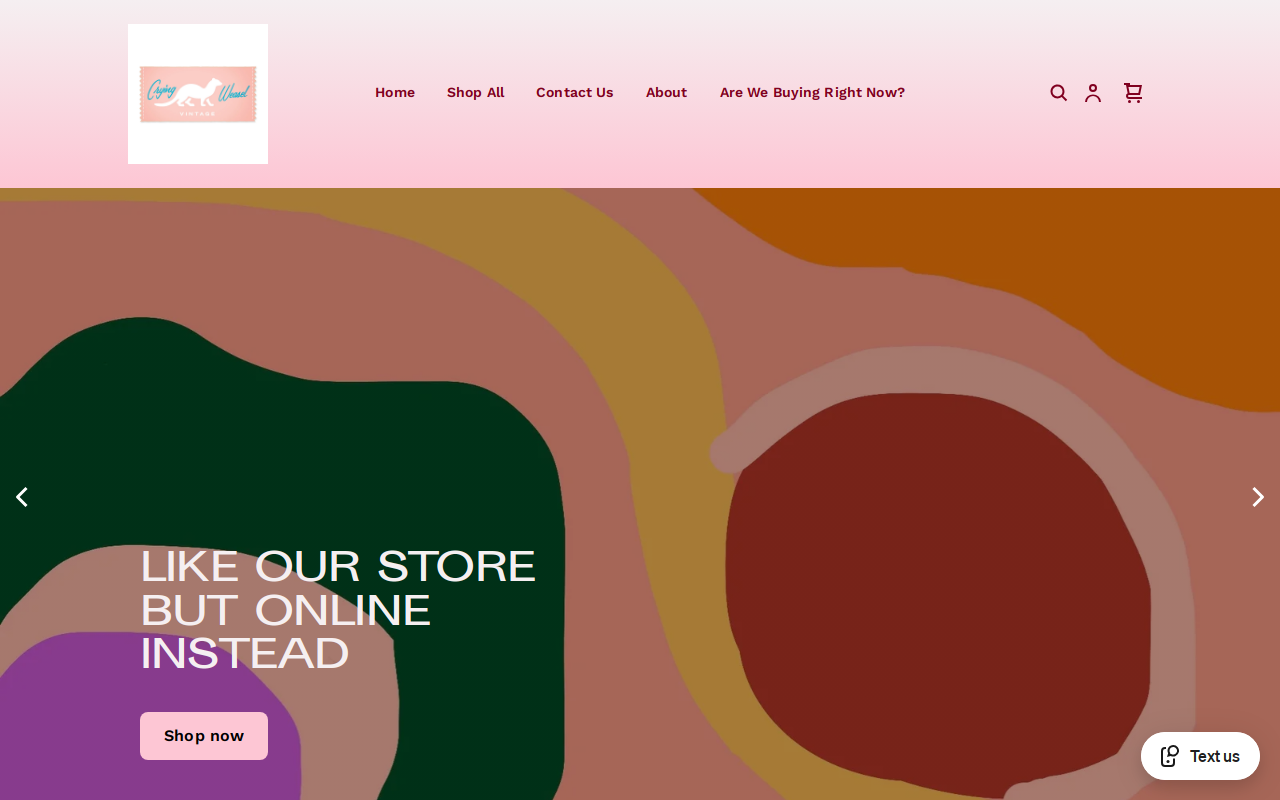 Crying Weasel Vintage website preview
