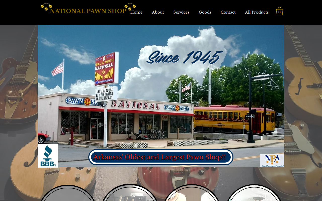 National Pawn Shop website preview