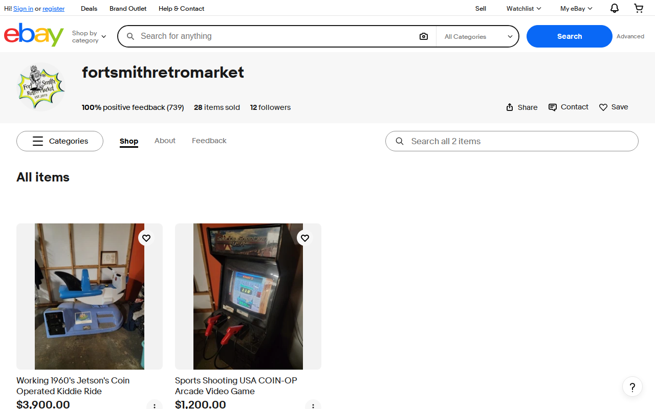 Fort Smith Retro Market website preview