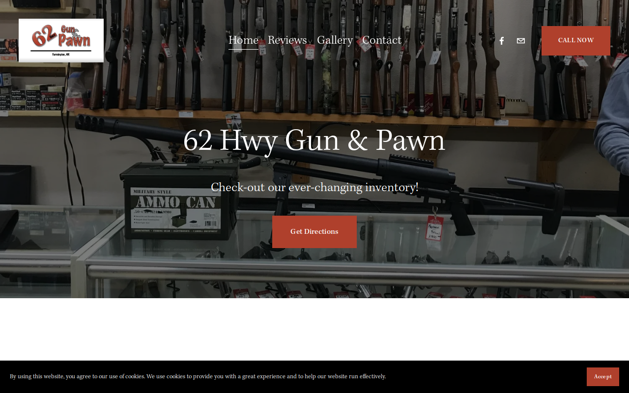 62 Highway Gun and Pawn website preview